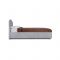 Кровать «Пальмира» без ПМ, 140 ? 200 см, встроенное основание, рогожка, цвет серый