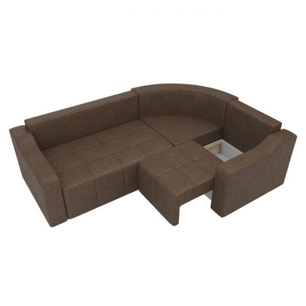 Угловой диван «Кембридж», механизм еврокнижка, рогожка, цвет бежевый