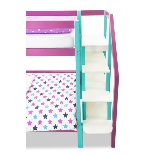 Детская двухъярусная кровать Бельмарко Svogen мятный-лаванда