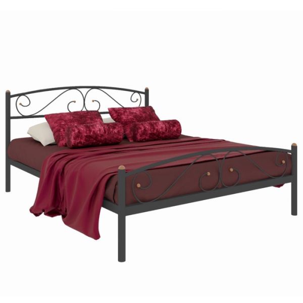 Кровать «Вероника плюс», 1200 ? 1900 мм, металл, цвет чёрный