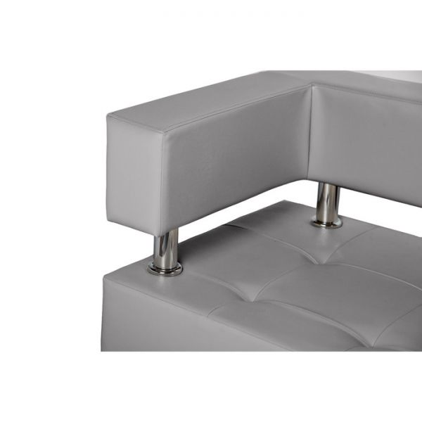 Диван 3-х местный "Борк", черный глянец