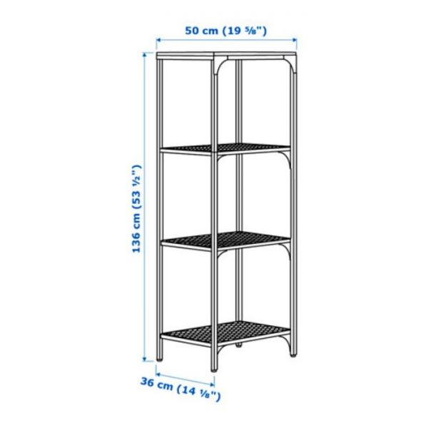 Стеллаж, цвет чёрный ФЬЕЛЛЬБО