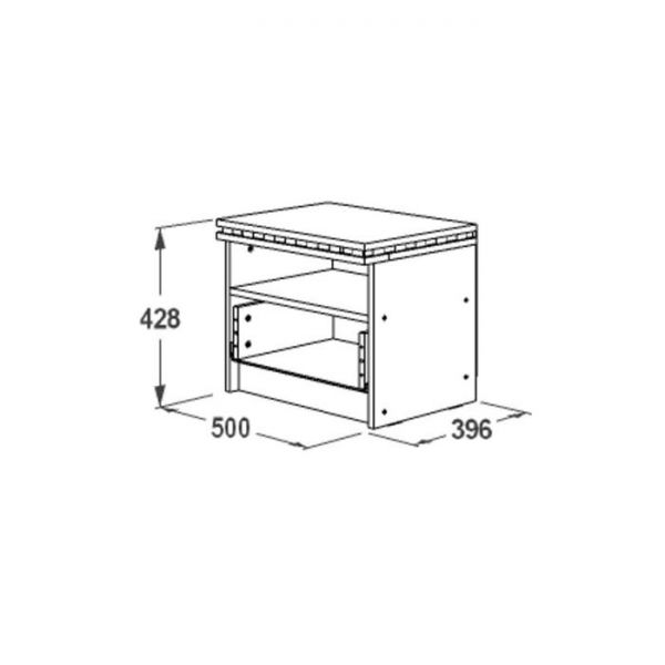 Тумба с 1-м ящиком «Ольга 13», цвет ясень анкор тёмный / ясень анкор светлый