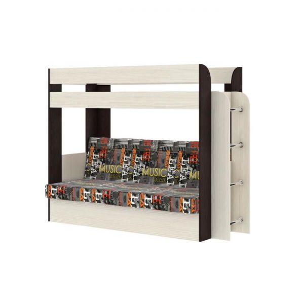 Кровать Карамель-75 1900х800 Музыка/Сосна карелия/Венге магия