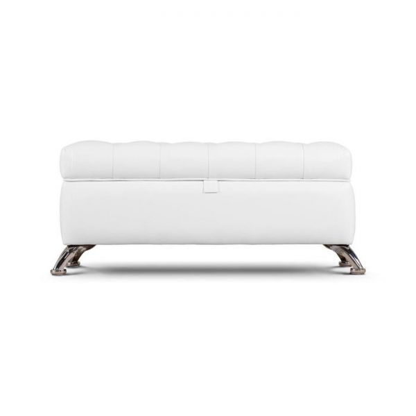 Банкетка «Рондель» с ПМ, 950 ? 410 ? 420 мм, экокожа, цвет взбитые сливки