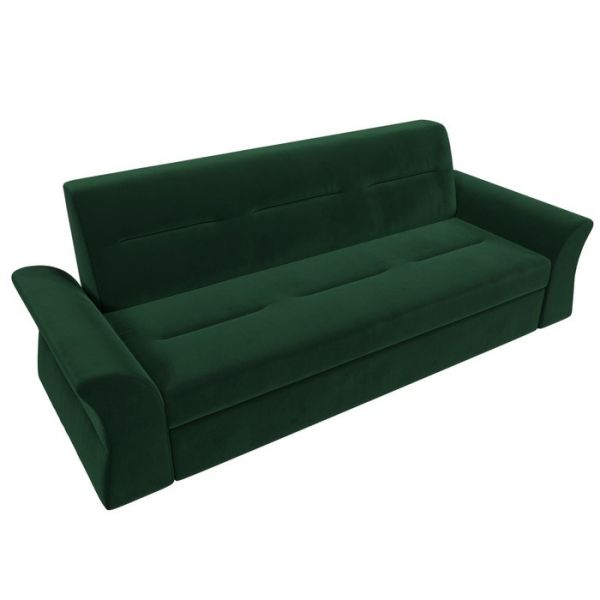 Прямой диван «Клайд», механизм дельфин, велюр, цвет бежевый