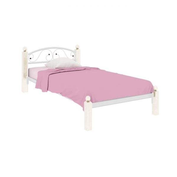 Кровать «Вероника Мини Люкс», 800 ? 1900 мм, металл, цвет белый