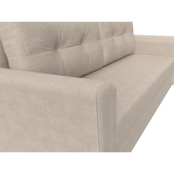 Диван прямой «Амстердам лайт», еврокнижка, рогожка, цвет бежевый