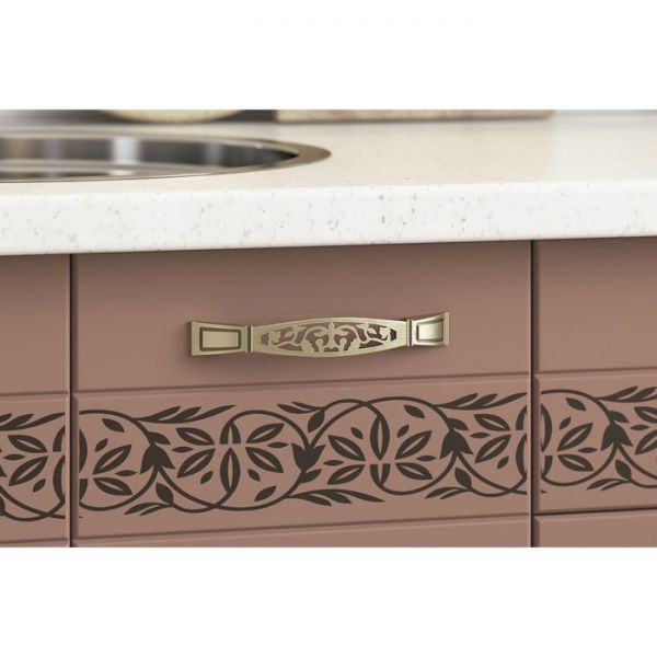 Кухонный гарнитур Мечта 2000х600 белый/крем глянец/капучино