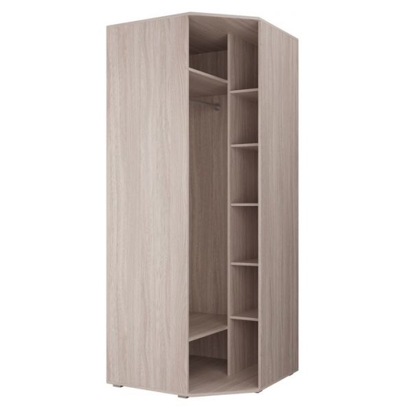 Шкаф угловой РИВЬЕРА 2100х850х850 Ясень Шимо Светлый