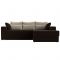 Угловой диван «Мэдисон», механизм еврокнижка, микровельвет, цвет коричневый