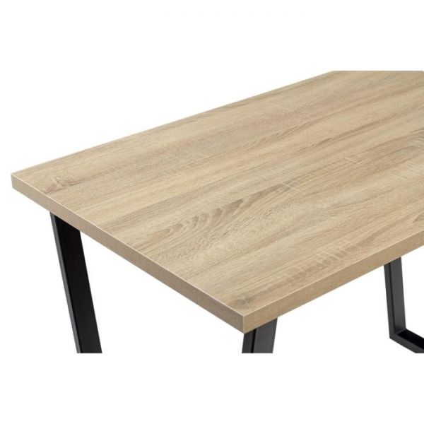 Стол АТЛАНТ-10 1620*950х750 Дуб Бардалино серый/Опора АТЛАНТ-Черный матовый