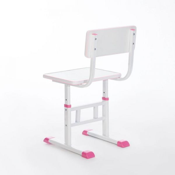 Растущая парта со стулом S03, розовая, ростовая группа №3-4