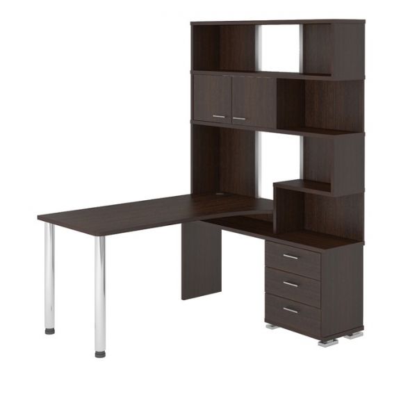 Стол СР-420/150, угол правый, 1500 ? 1300 ? 1990 мм, цвет белый жемчуг