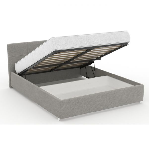 Кровать «Птичье гнездо» с ПМ, 1400х2000, ортопедическое основание, рогожка, цвет серый