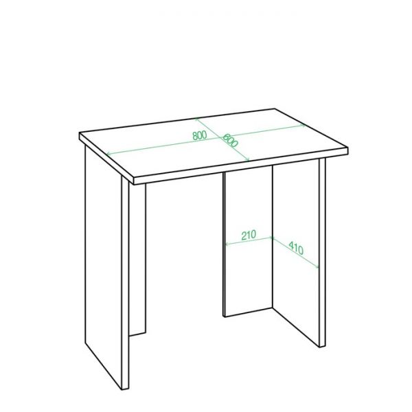 Стол, 800 ? 600 ? 770 мм, цвет карамель