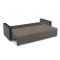 Диван «Алиса 4», еврокнижка, бельевой ящик, ткань рогожка, цвет bahama ash/теоs dark brown