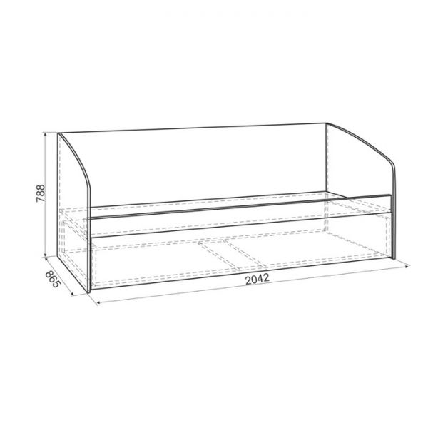 Софа Форсаж, 2040?860?780, дуб сонома/белый