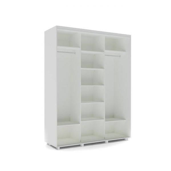 Шкаф-купе Дивный зеркало Бабочки Белый 2100х600х2300