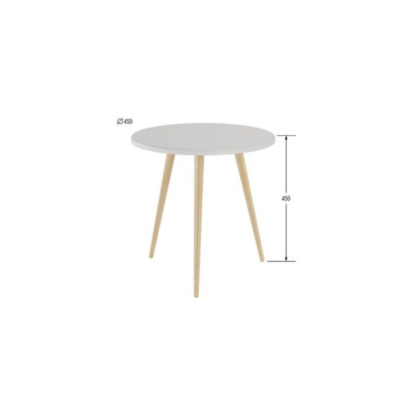 Стол журнальный «Бекс 450», 450 ? 450 ? 450 мм, цвет белый