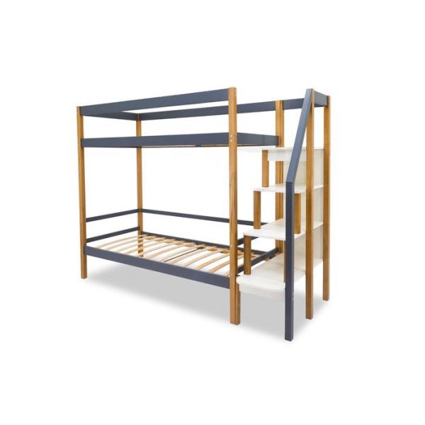 Детская двухъярусная кровать Бельмарко Svogen дерево-графит