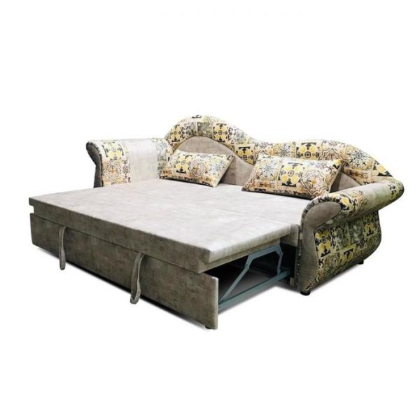 Диван прямой "Бэнд", механизм дельфин, велюр, цвет бежевый