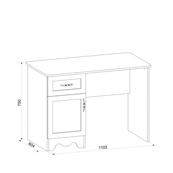 Стол Латте 51, 1102х604х750, Бодега светлый/Орех донской