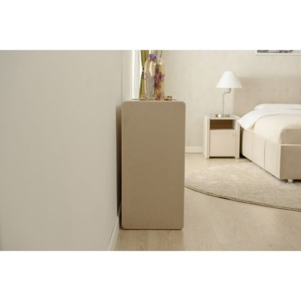 Комод «Алеро», 3 ящика, прозрачное стекло, велюр, цвет бежевый velutto 04