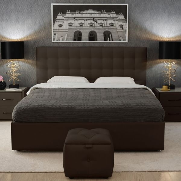 Кровать «Ла Скала» с ПМ, 1400 ? 2000, ортопедическое основание, цвет коричневый