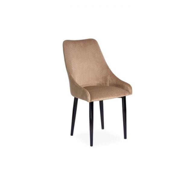 Стул Хэнк Велюр 4 Терракот/ Стандарт металл Черный глянец