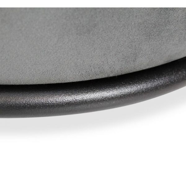 Банкетка Sheffilton SHT-B6 360х360х450 микровелюр угольно-серый /металл черный муар