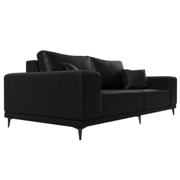 Прямой диван «Льюес», без механизма, экокожа, цвет бежевый