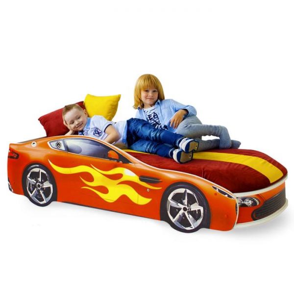Детская кровать-машина "Бондмобиль красный"