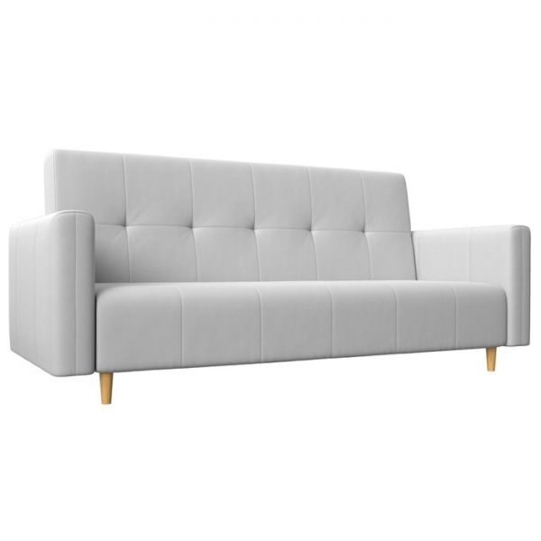 Прямой диван-книжка «Вест», механизм книжка, экокожа, цвет бежевый