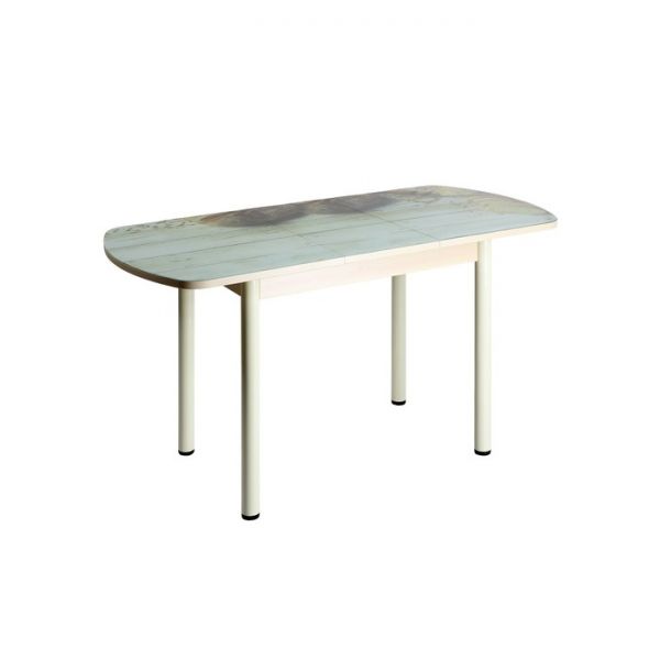 Стол раздвижной с фотопечатью Дэли, 1400(1800)х900х760, Дуб/Хлеб/Крашеные прямые