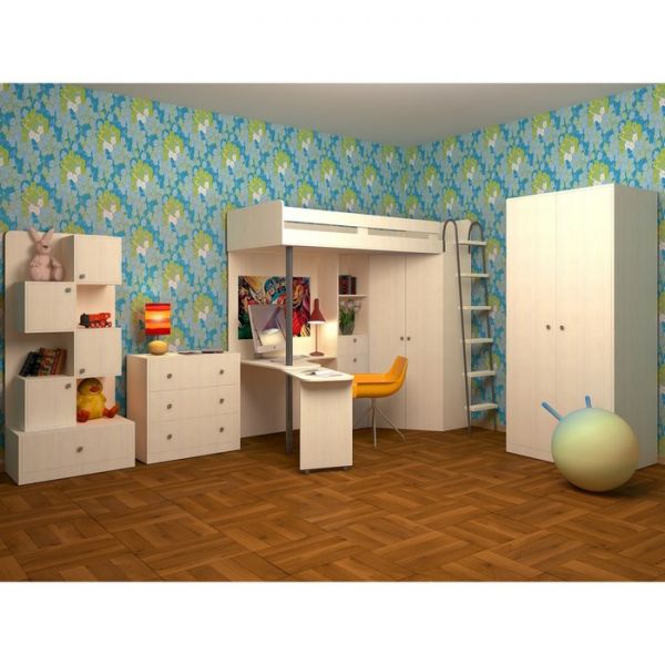 Детский комплекс «М-85», цвет дуб молочный/дуб молочный