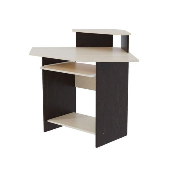Стол компьютерный «СК 4», 1221 ? 871 ? 902 мм, ЛДСП, цвет венге / млечный дуб