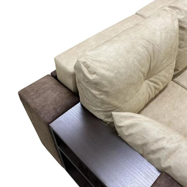 Диван-трансформер «Оптимус», цвет эмилия милк / эмилия дарк браун