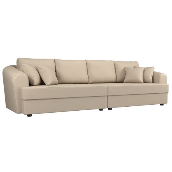 Прямой диван «Милтон», механизм еврокнижка, экокожа, цвет бежевый