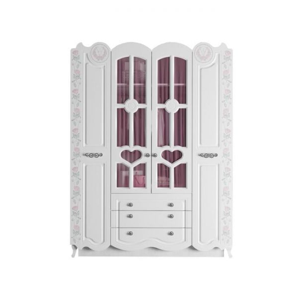 Шкаф 4-х створчатый «Розалия №24», 1600 ? 544 ? 2134 мм, цвет лиственница белая