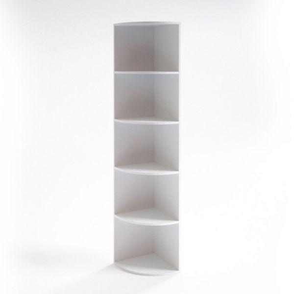 Шкаф угловой НШ-16, 380 ? 380 ? 1890 мм, белый шагр