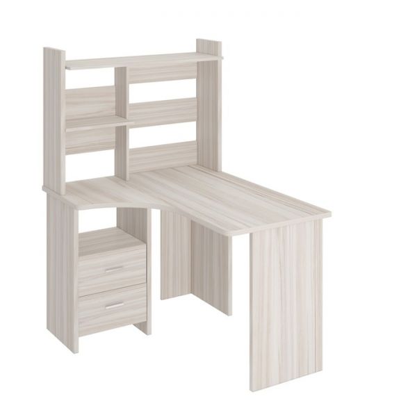 Компьютерный стол, 1000 ? 1200 ? 1520 мм, левый угол, цвет нельсон/белый