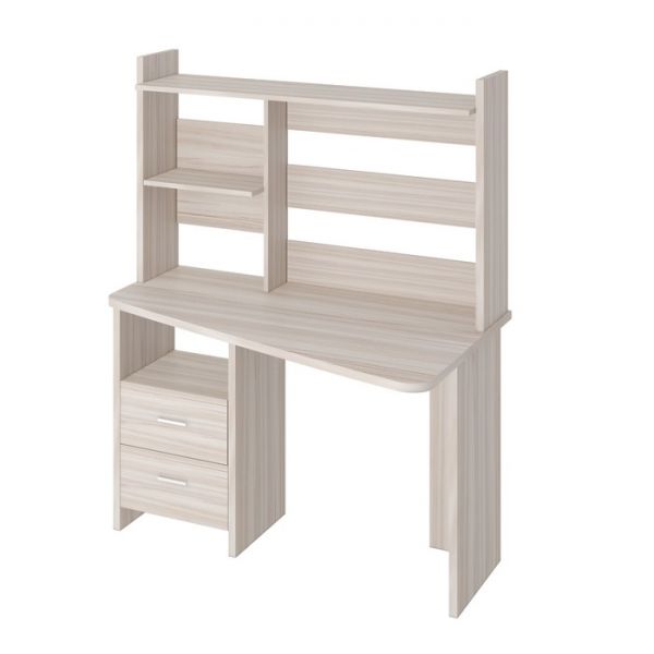 Компьютерный стол, 1200 ? 720 ? 1520 мм, правый угол, цвет белый жемчуг