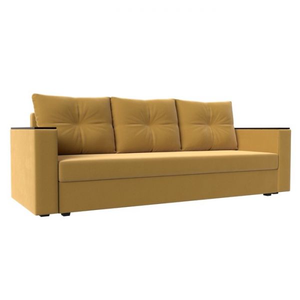 Диван прямой «Атланта лайт», без стола, еврокнижка, микровельвет, цвет бежевый