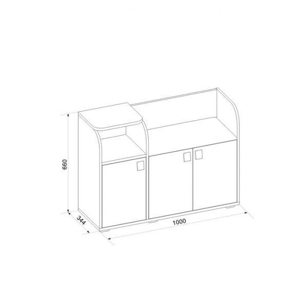 Обувница Ивушка 5 1015х364х1400 PUNTO-коричневый /Ясень Шимо темный /Ясень Шимо светлый