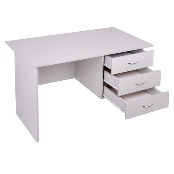 Стол письменный со встроенной тумбой 1200х700х750 Светло серый