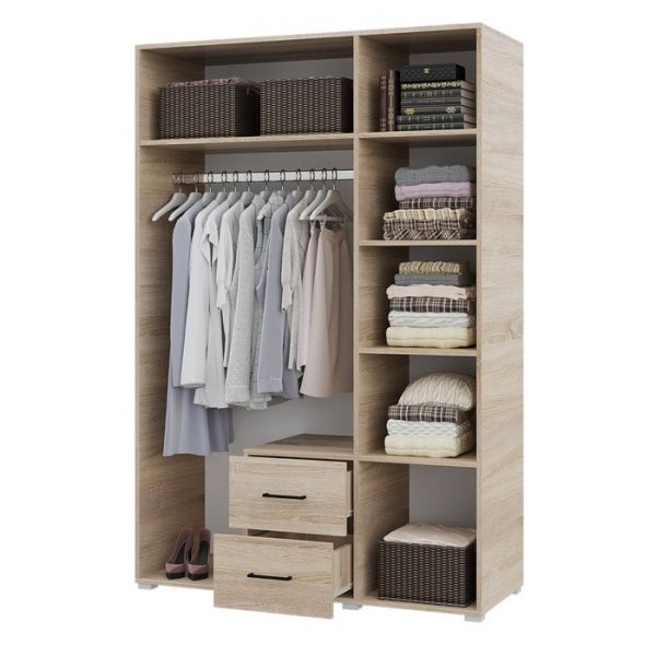 Шкаф Victor, 3 створчатый, с ящиками, цвет белый