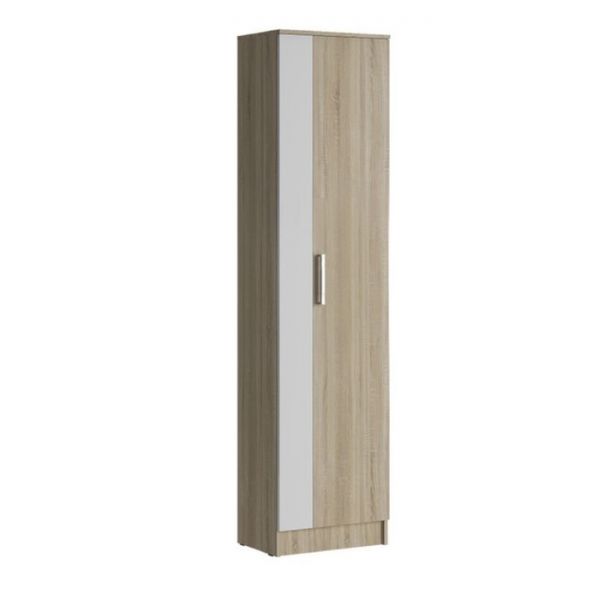 Шкаф платяной Мартина, 500х354х2016, Дуб сонома/Белый глянец