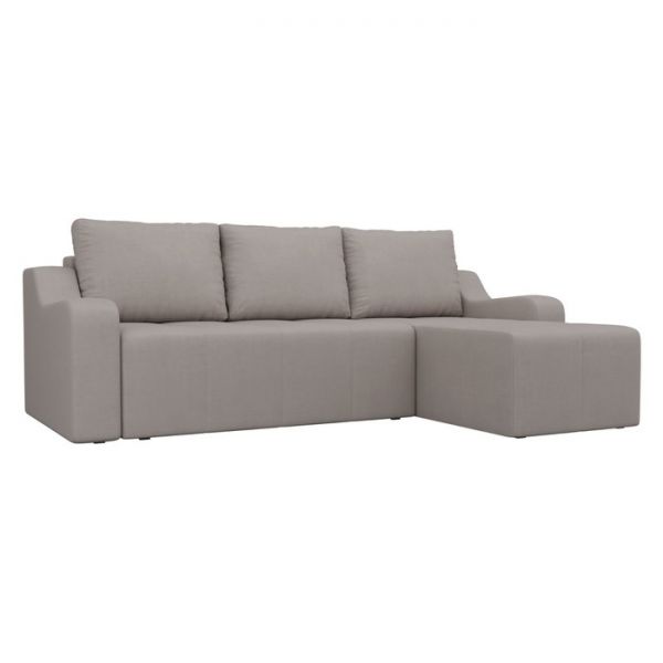 Угловой диван «Элида», правый угол, рогожка, цвет бежевый