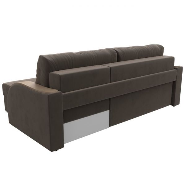 Угловой диван «Дарси», механизм еврокнижка, велюр, цвет бежевый